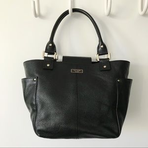 Kate Spade black leather bag // euc